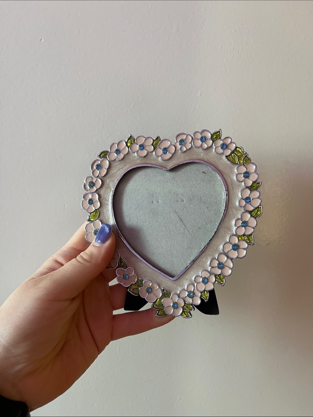 Heart Shaped Floral Picture Frame Pink Daisy Photo Frame